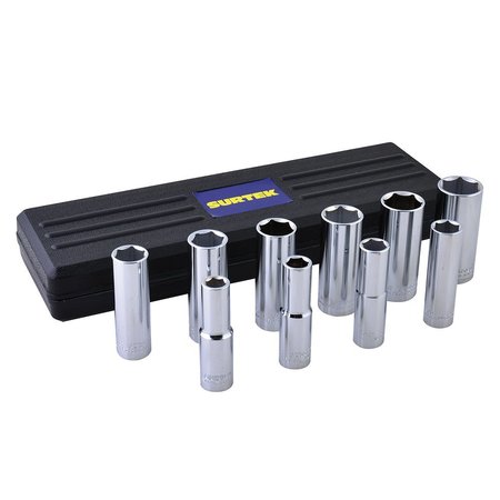 SURTEK 10 Long Socket imperial set 1/2in F5800HL